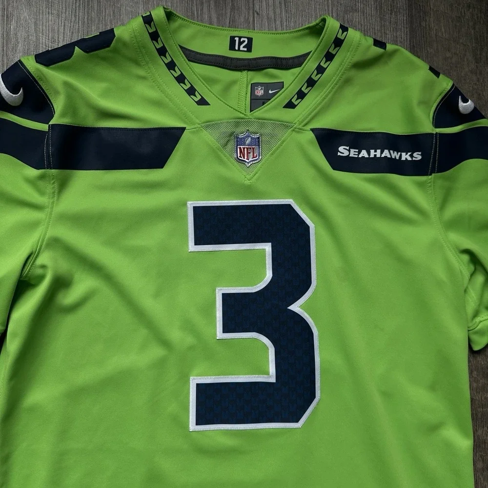 NWT Nike Vapor Seattle Seahawks #3 Russell Wilson NFL Authentic Jersey‎ 40/M